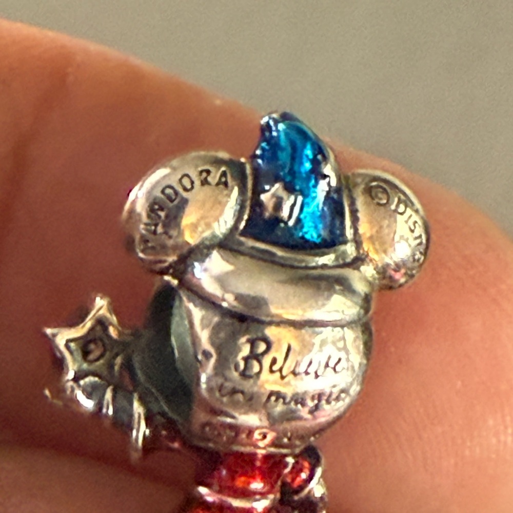 Silver Mickey Mouse Wizard Pin - image 4